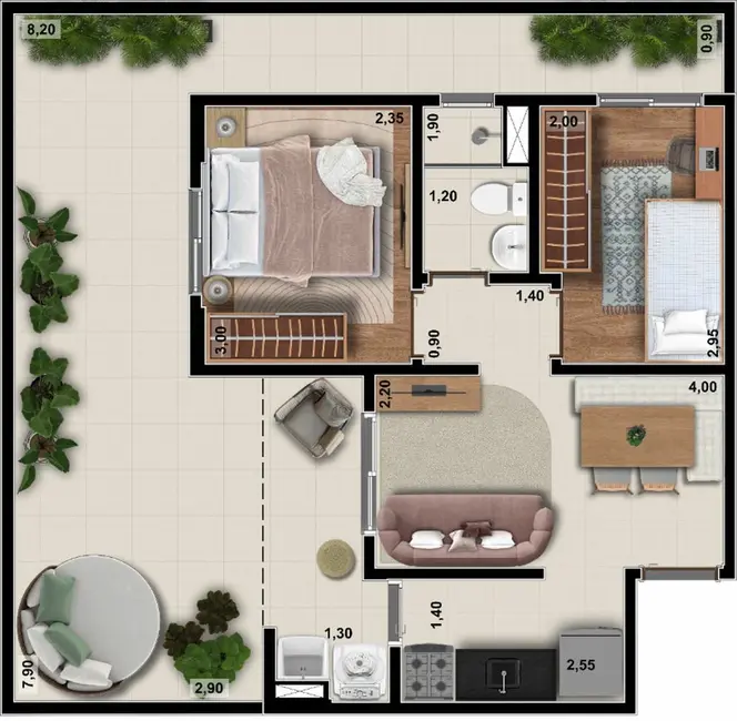 Foto 4 de Apartamento com 2 quartos à venda, 70m2 em Jardim Ampliação, São Paulo - SP
