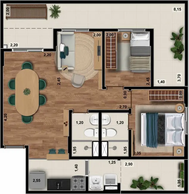 Foto 5 de Apartamento com 2 quartos à venda, 70m2 em Jardim Ampliação, São Paulo - SP