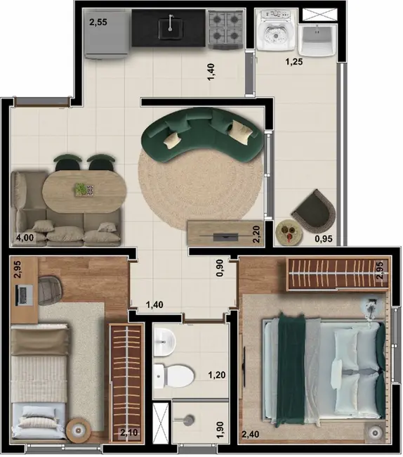 Foto 2 de Apartamento com 2 quartos à venda, 70m2 em Jardim Ampliação, São Paulo - SP