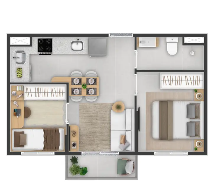 Foto 4 de Apartamento com 2 quartos à venda, 33m2 em Jardim Modelo, São Paulo - SP
