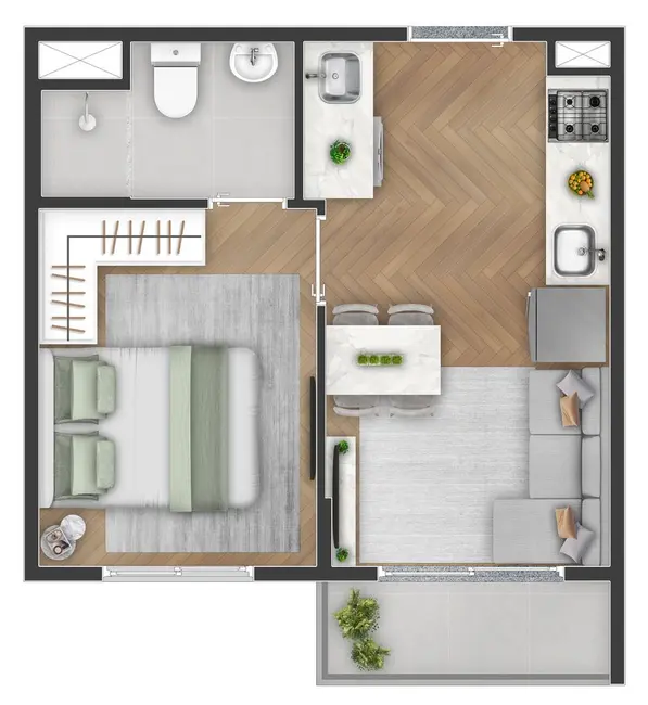 Foto 6 de Apartamento com 2 quartos à venda, 33m2 em Jardim Modelo, São Paulo - SP