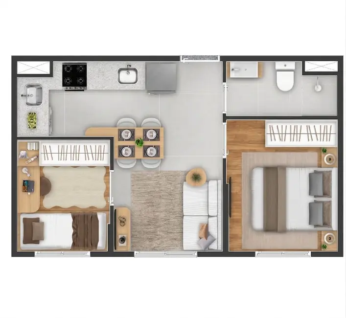 Foto 1 de Apartamento com 2 quartos à venda, 33m2 em Jardim Modelo, São Paulo - SP