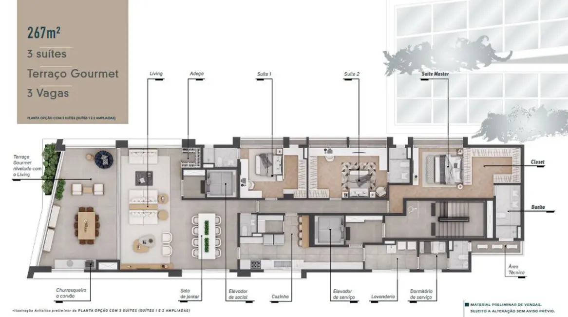 Foto 1 de Apartamento com 4 quartos à venda, 267m2 em Moema, São Paulo - SP