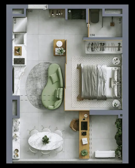 Apartamento com 2 quartos à venda, 49m2 em Vila Nova Conceição, São Paulo - SP - imagem 9 Foto 9 de Apartamento com 2 quartos à venda, 49m2 em Vila Nova Conceição, São Paulo - SP