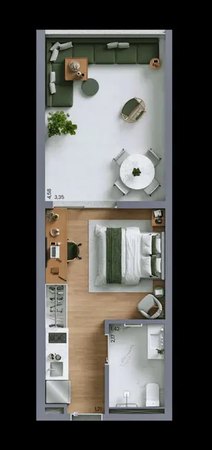 Apartamento com 2 quartos à venda, 49m2 em Vila Nova Conceição, São Paulo - SP - imagem 5 Foto 5 de Apartamento com 2 quartos à venda, 49m2 em Vila Nova Conceição, São Paulo - SP