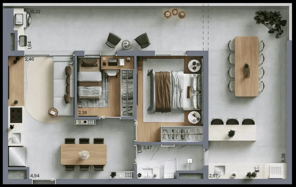 Apartamento com 2 quartos à venda, 49m2 em Vila Nova Conceição, São Paulo - SP - imagem 3 Foto 3 de Apartamento com 2 quartos à venda, 49m2 em Vila Nova Conceição, São Paulo - SP