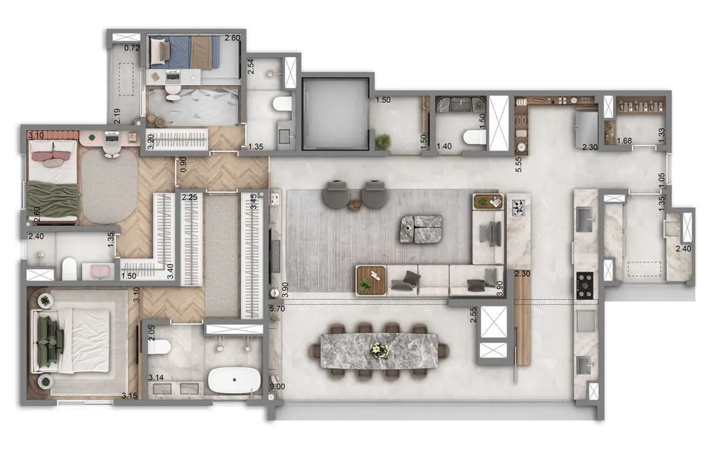 Foto 5 de Apartamento com 2 quartos à venda, 77m2 em Brooklin Novo, São Paulo - SP