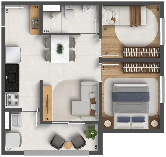 Foto 2 de Apartamento com 2 quartos à venda, 58m2 em São Paulo - SP