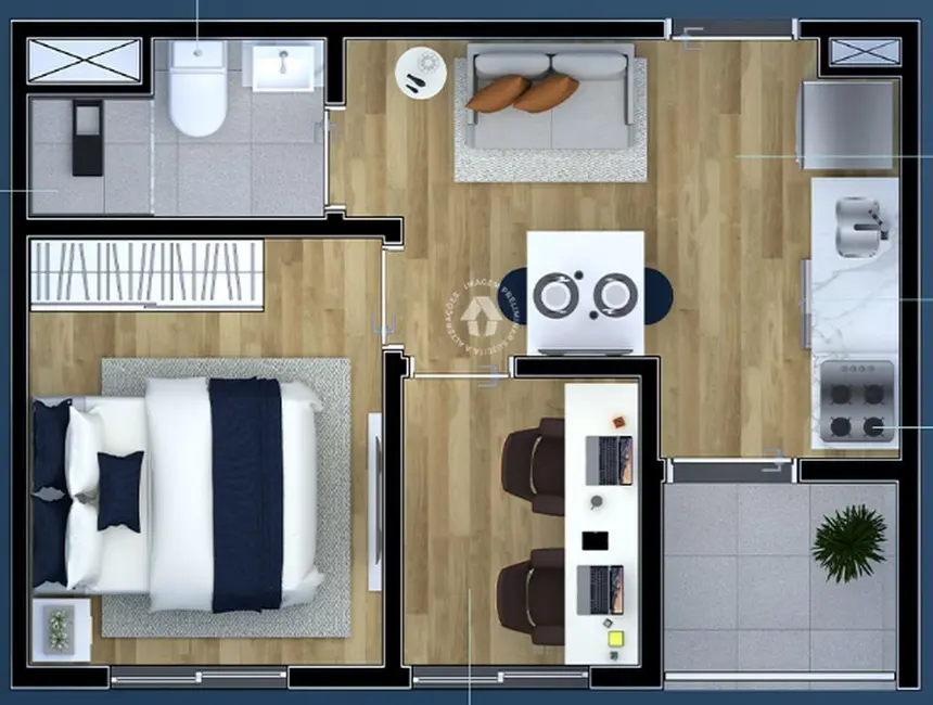 Foto 2 de Apartamento com 1 quarto à venda, 26m2 em Vila Santana, São Paulo - SP