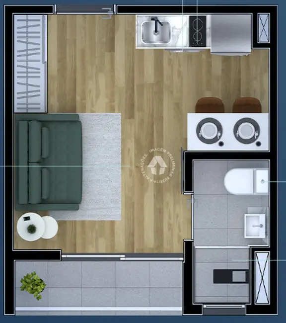 Foto 1 de Apartamento com 1 quarto à venda, 26m2 em Vila Santana, São Paulo - SP