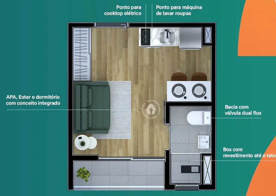 Foto 2 de Apartamento com 1 quarto à venda, 26m2 em Vila Monumento, São Paulo - SP