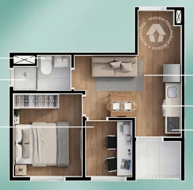 Apartamento com 1 quarto à venda, 33m2 em Vila Regente Feijó, São Paulo - SP - imagem 1 Foto 1 de Apartamento com 1 quarto à venda, 33m2 em Vila Regente Feijó, São Paulo - SP