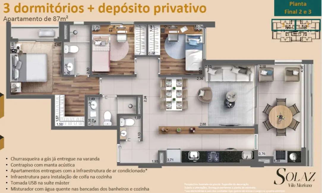 Foto 1 de Apartamento com 3 quartos à venda, 88m2 em Vila Mariana, São Paulo - SP