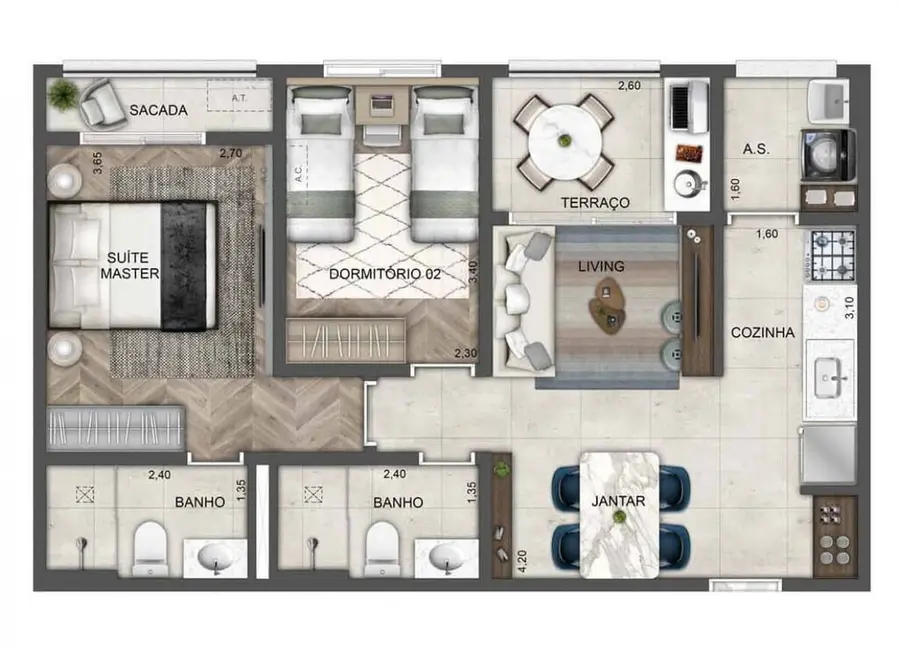 Apartamento com 3 quartos à venda, 87m2 em Butantã, São Paulo - SP - imagem 8 Foto 8 de Apartamento com 3 quartos à venda, 87m2 em Butantã, São Paulo - SP