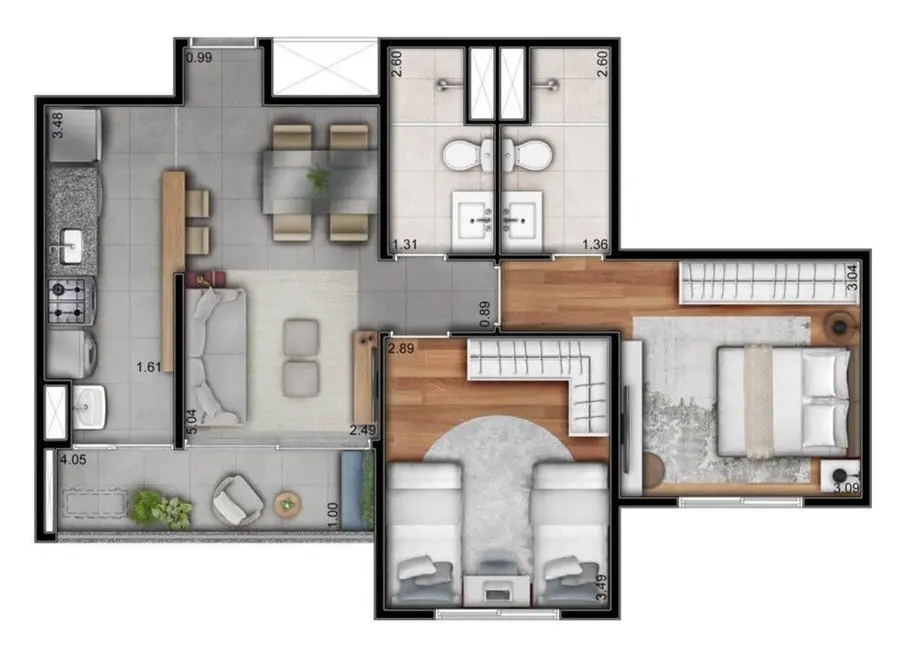 Apartamento com 2 quartos à venda, 61m2 em Planalto, Sao Bernardo Do Campo - SP - imagem 2 Foto 2 de Apartamento com 2 quartos à venda, 61m2 em Planalto, Sao Bernardo Do Campo - SP