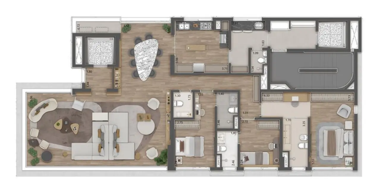 Foto 2 de Apartamento com 3 quartos à venda, 185m2 em Cerqueira César, São Paulo - SP