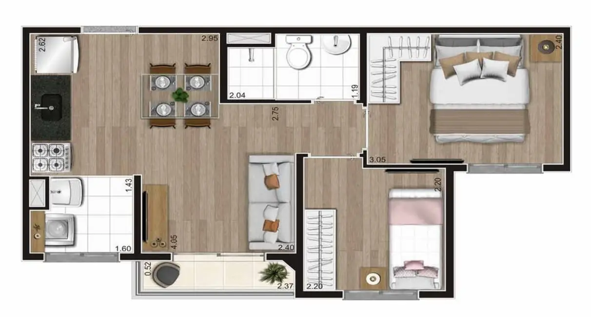 Foto 1 de Apartamento com 2 quartos à venda, 37m2 em Terceira Divisão de Interlagos, São Paulo - SP