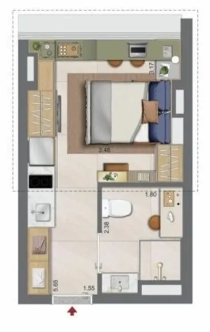 Kitnet com 1 quarto à venda, 33m2 em Campo Belo, São Paulo - SP - imagem 1 Foto 1 de Kitnet com 1 quarto à venda, 33m2 em Campo Belo, São Paulo - SP