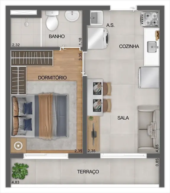 Foto 1 de Apartamento com 1 quarto à venda, 27m2 em Saúde, São Paulo - SP