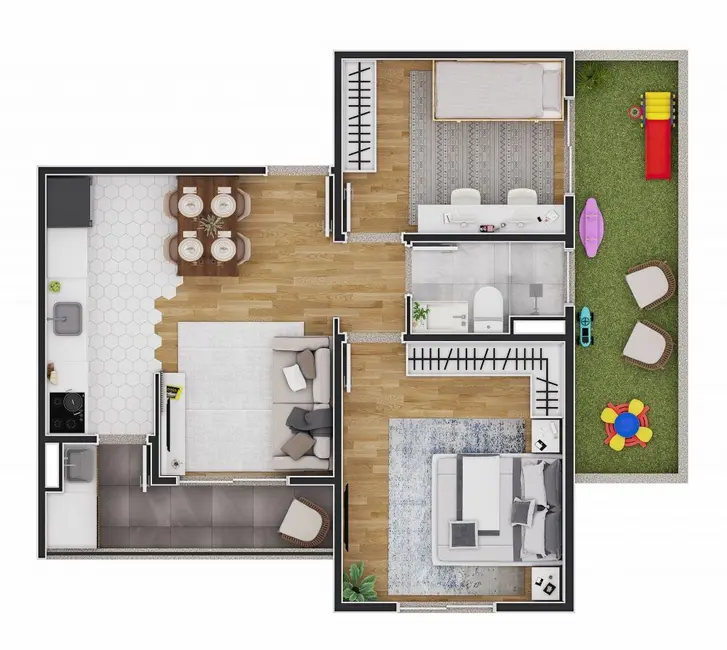 Foto 4 de Apartamento com 2 quartos à venda, 52m2 em Votupoca, Barueri - SP