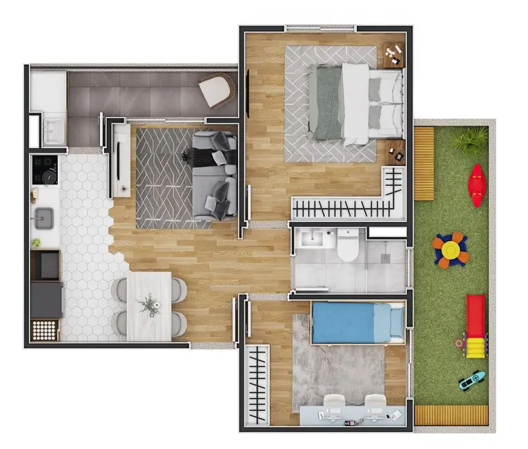 Foto 3 de Apartamento com 2 quartos à venda, 52m2 em Votupoca, Barueri - SP