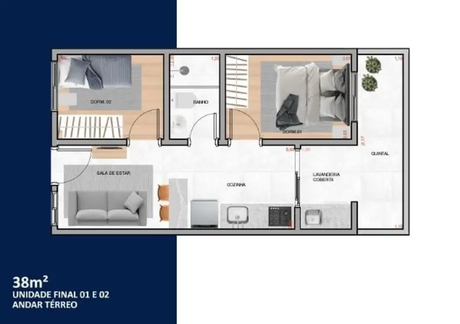 Apartamento com 2 quartos à venda, 30m2 em Vila Carrão, São Paulo - SP - imagem 6 Foto 6 de Apartamento com 2 quartos à venda, 30m2 em Vila Carrão, São Paulo - SP