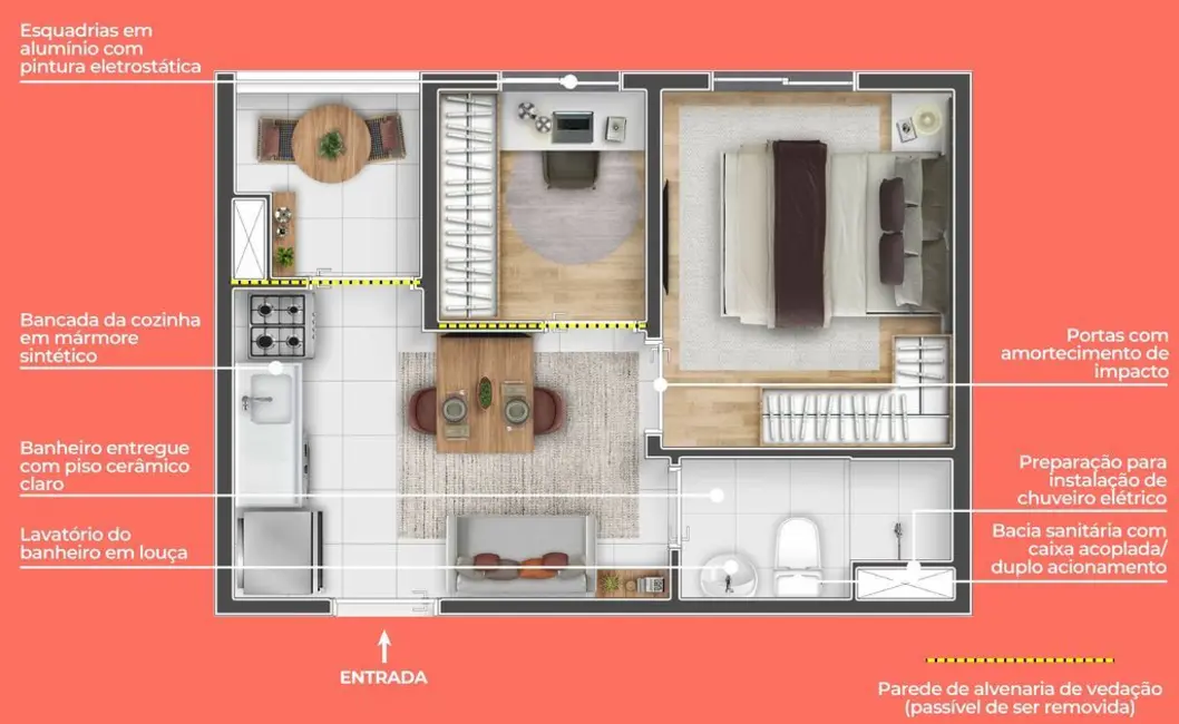 Foto 5 de Kitnet com 1 quarto à venda, 17m2 em Itaquera, São Paulo - SP