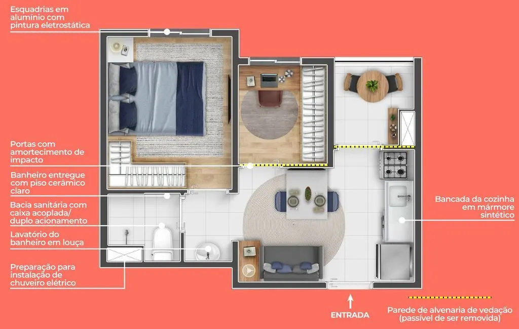 Foto 4 de Kitnet com 1 quarto à venda, 17m2 em Itaquera, São Paulo - SP