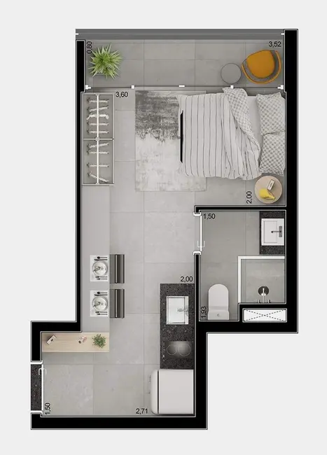 Kitnet com 1 quarto à venda, 49m2 em Praia de Belas, Porto Alegre - RS - imagem 2 Foto 2 de Kitnet com 1 quarto à venda, 49m2 em Praia de Belas, Porto Alegre - RS
