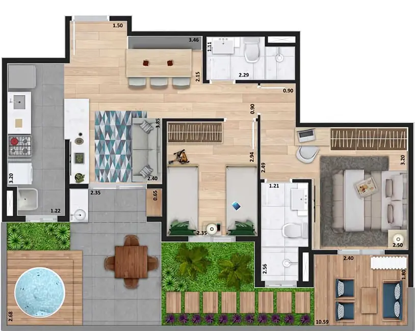 Foto 4 de Apartamento com 2 quartos à venda, 87m2 em Boa Vista, Sorocaba - SP