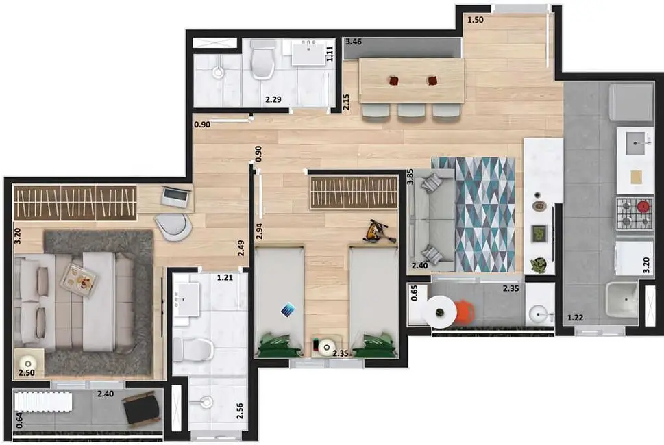 Foto 5 de Apartamento com 2 quartos à venda, 87m2 em Boa Vista, Sorocaba - SP