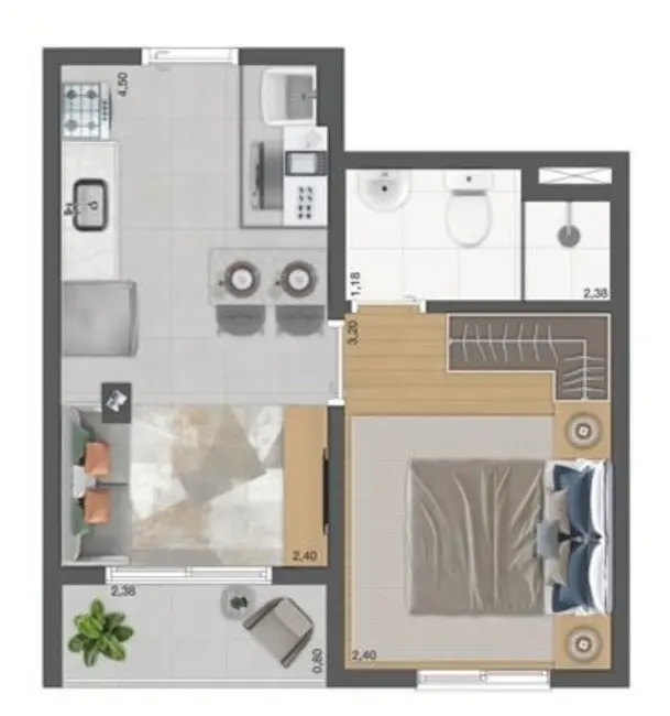 Foto 1 de Apartamento com 1 quarto à venda, 26m2 em Campo Belo, São Paulo - SP