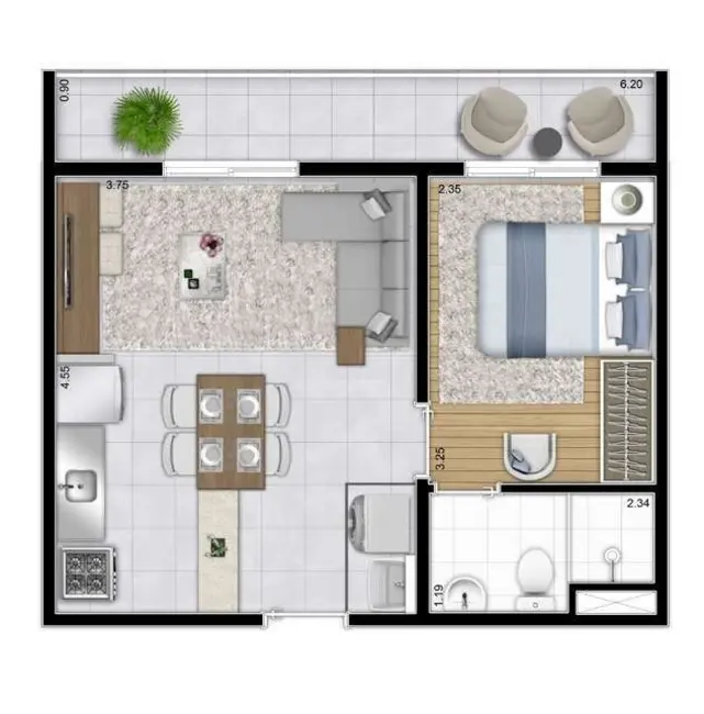 Foto 1 de Apartamento com 1 quarto à venda, 28m2 em Mooca, São Paulo - SP