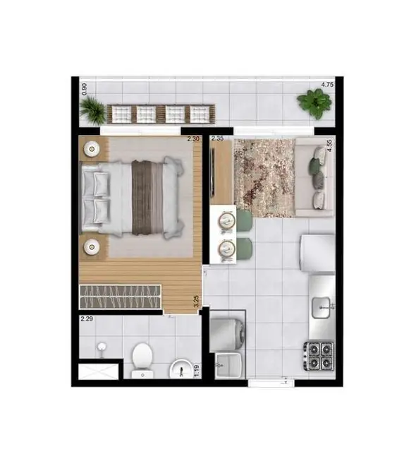 Foto 3 de Apartamento com 1 quarto à venda, 28m2 em Mooca, São Paulo - SP