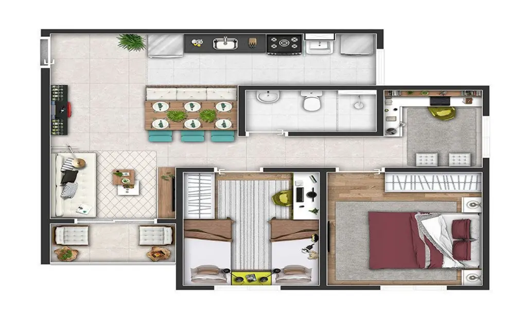 Foto 5 de Apartamento com 2 quartos à venda, 46m2 em Vila Aparecida, Itapevi - SP