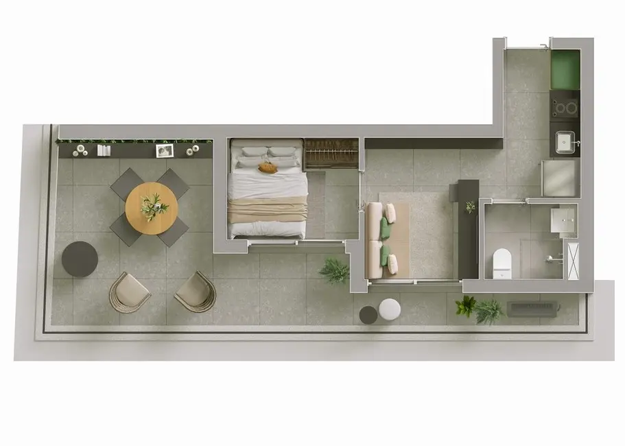 Apartamento com 1 quarto à venda, 32m2 em Liberdade, São Paulo - SP - imagem 2 Foto 2 de Apartamento com 1 quarto à venda, 32m2 em Liberdade, São Paulo - SP