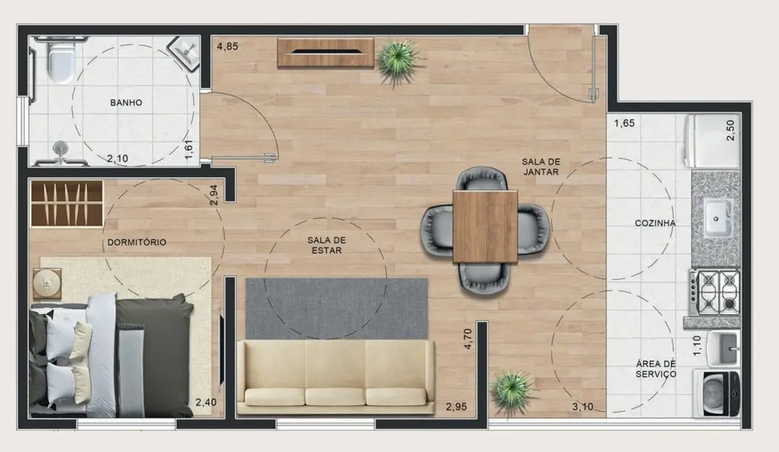 Apartamento com 2 quartos à venda, 43m2 em Jardim Três Irmãos, Taboao Da Serra - SP - imagem 1 Foto 1 de Apartamento com 2 quartos à venda, 43m2 em Jardim Três Irmãos, Taboao Da Serra - SP
