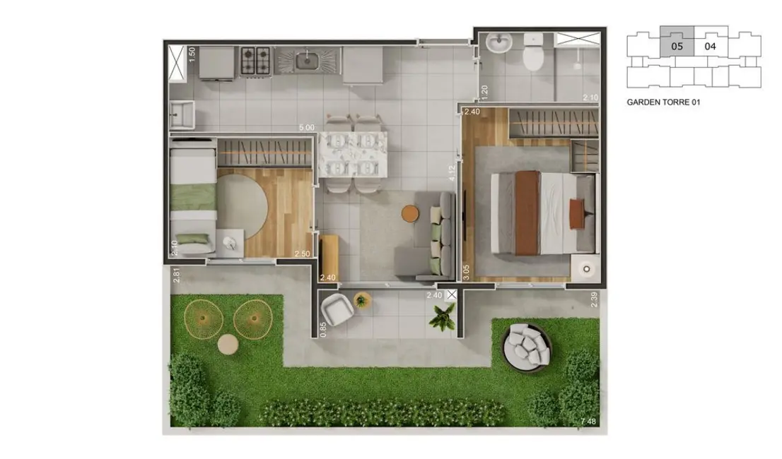 Foto 1 de Apartamento com 2 quartos à venda, 32m2 em Santo Amaro, São Paulo - SP
