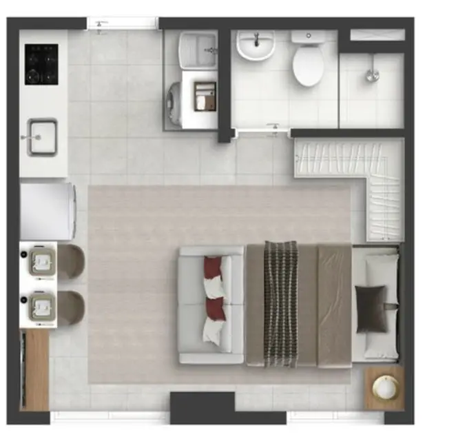 Foto 3 de Apartamento com 2 quartos à venda, 34m2 em São Paulo - SP
