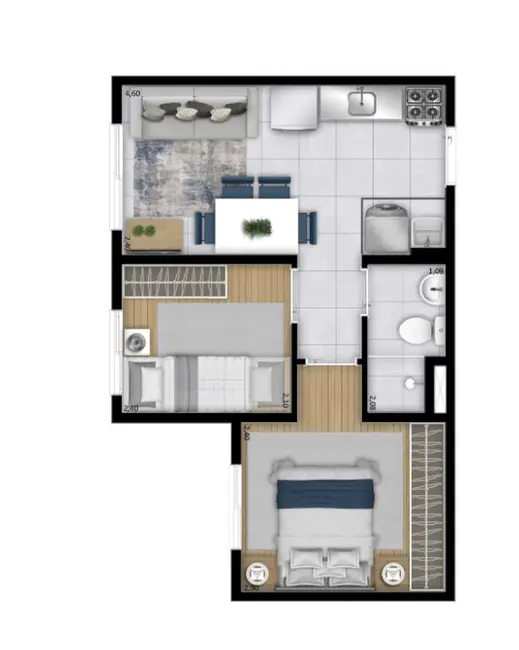 Foto 2 de Apartamento com 2 quartos à venda, 34m2 em Itaquera, São Paulo - SP