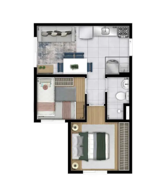 Foto 1 de Apartamento com 2 quartos à venda, 34m2 em Itaquera, São Paulo - SP