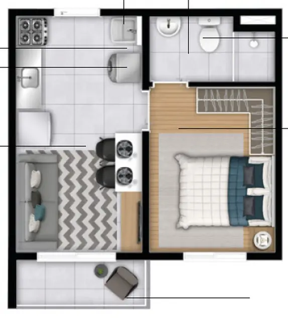 Foto 3 de Apartamento com 1 quarto à venda, 26m2 em Campos Elíseos, São Paulo - SP