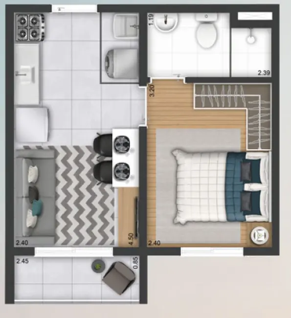 Foto 1 de Apartamento com 1 quarto à venda, 27m2 em Vila Andrade, São Paulo - SP