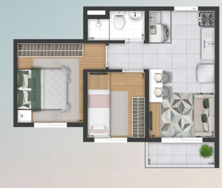 Foto 6 de Apartamento com 1 quarto à venda, 27m2 em Vila Andrade, São Paulo - SP