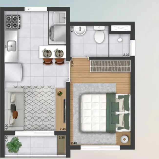 Foto 4 de Apartamento com 1 quarto à venda, 27m2 em Vila Andrade, São Paulo - SP