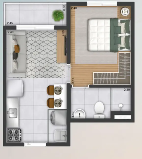 Foto 5 de Apartamento com 1 quarto à venda, 27m2 em Vila Andrade, São Paulo - SP