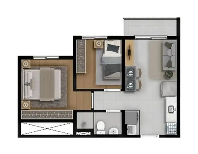 Apartamento com 1 quarto à venda, 27m2 em Campos Elíseos, São Paulo - SP - imagem 2 Foto 2 de Apartamento com 1 quarto à venda, 27m2 em Campos Elíseos, São Paulo - SP