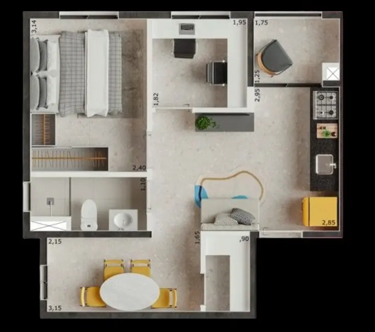 Foto 2 de Apartamento com 2 quartos à venda, 53m2 em São Paulo - SP