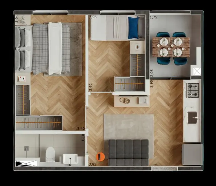 Foto 4 de Apartamento com 2 quartos à venda, 53m2 em São Paulo - SP