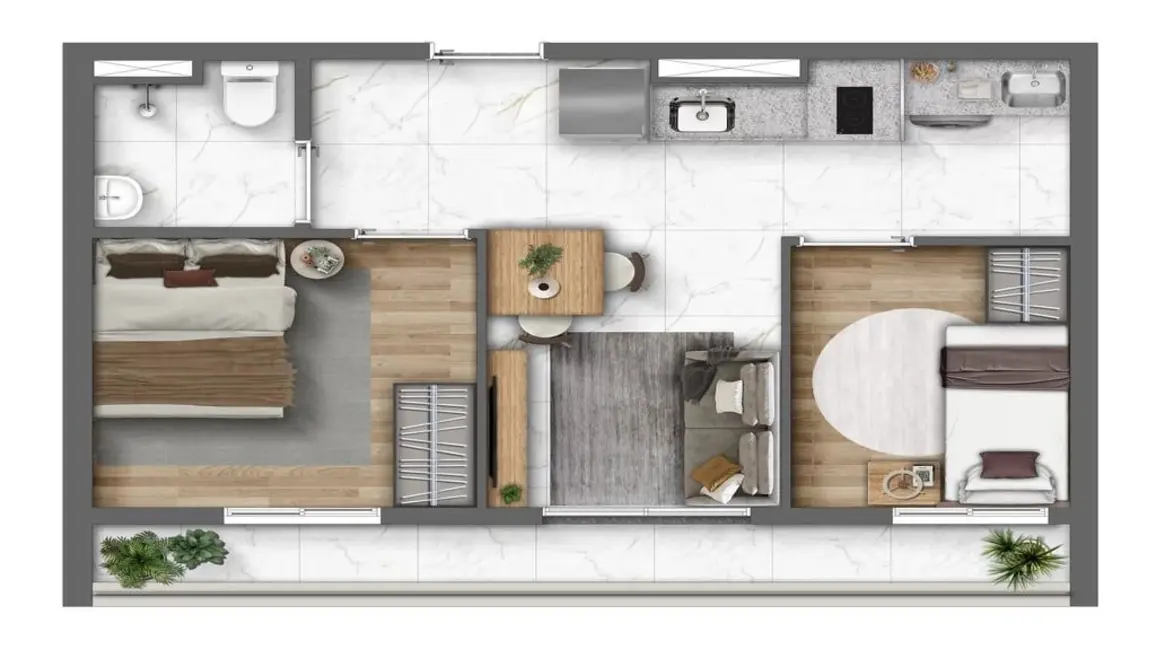 Apartamento com 2 quartos à venda, 45m2 em São Paulo - SP - imagem 4 Foto 4 de Apartamento com 2 quartos à venda, 45m2 em São Paulo - SP
